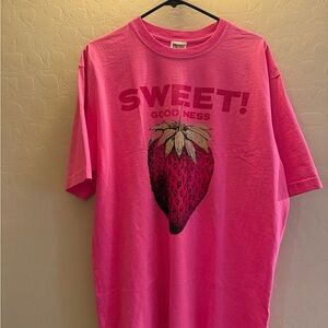 Free People Vibrant Pink Tee